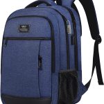 QINOL Travel Laptop Backpack Anti-Theft Work Bookbags With Usb Charging Port, Water Resistant 15.6 Inch College Computer Bag for Men Women, Black